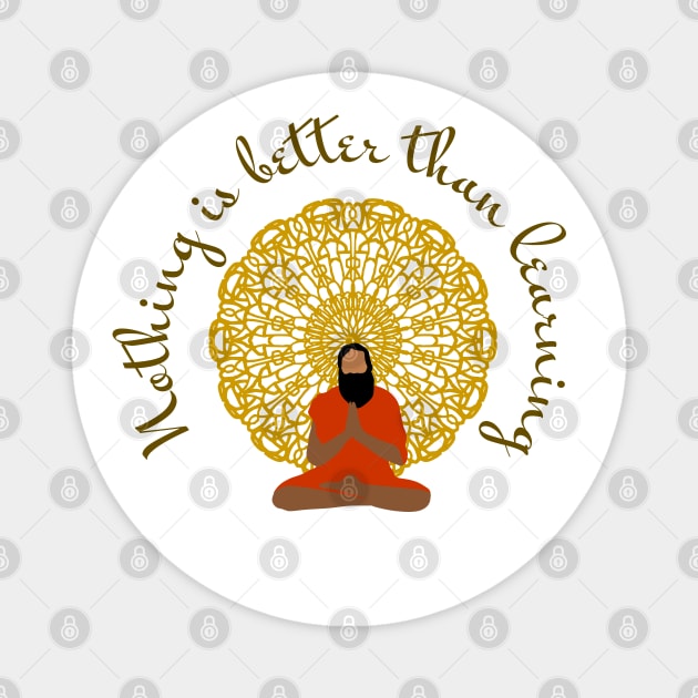 Yoga teacher indian guru Magnet by Comfylana